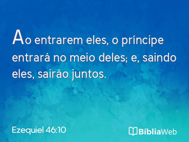 Ezequiel 46:10 em imagem para compartilhar