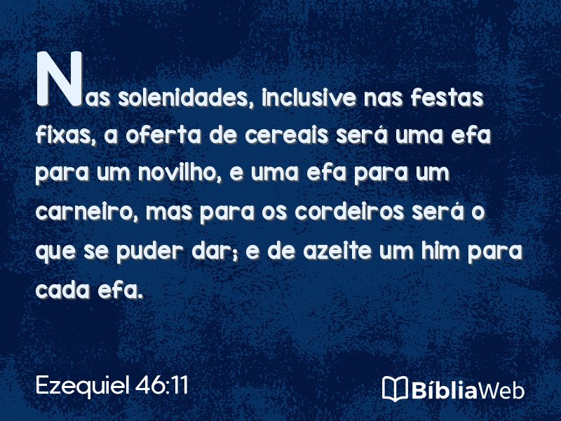 Ezequiel 46:11 em imagem para compartilhar