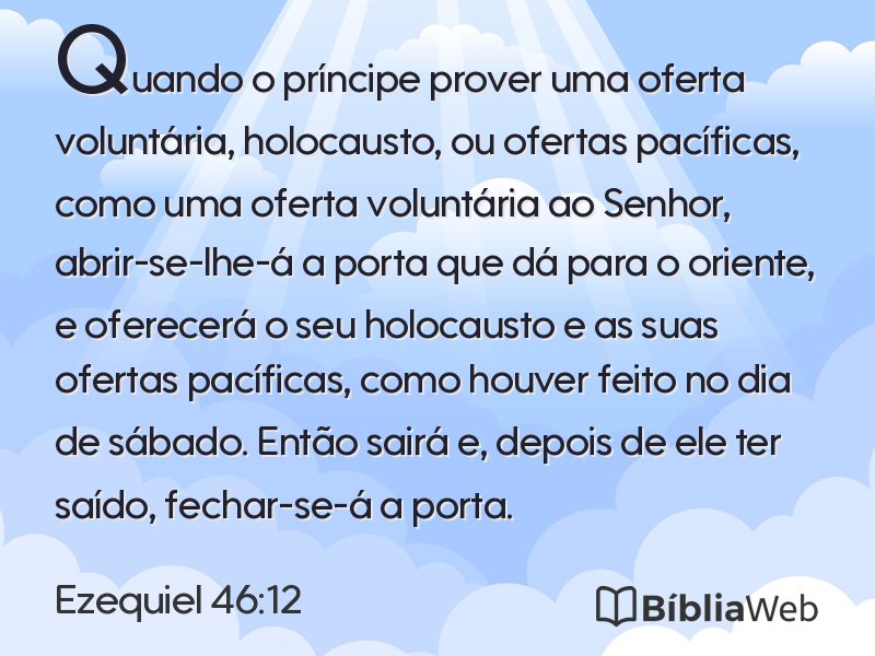 Ezequiel 46:12 em imagem para compartilhar