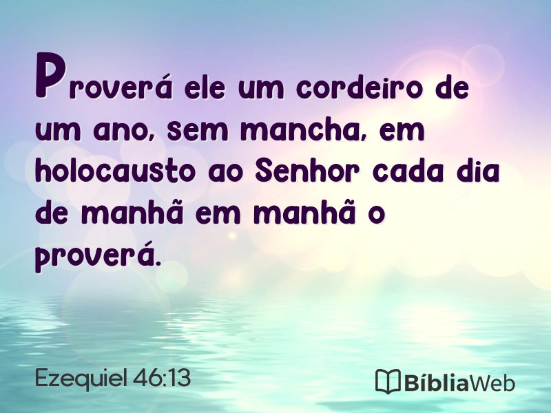 Ezequiel 46:13 em imagem para compartilhar
