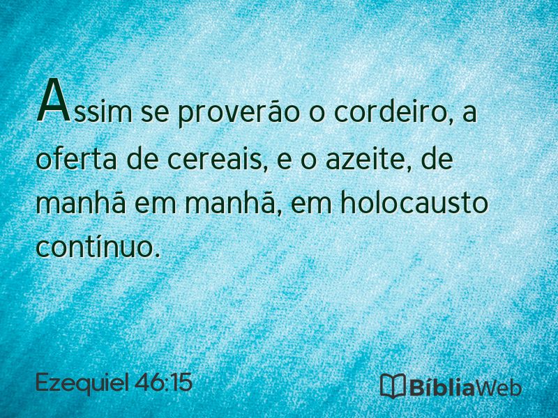 Ezequiel 46:15 em imagem para compartilhar