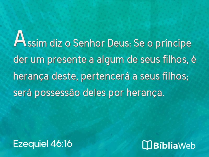 Ezequiel 46:16 em imagem para compartilhar