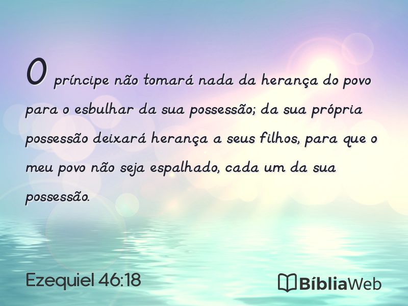 Ezequiel 46:18 em imagem para compartilhar