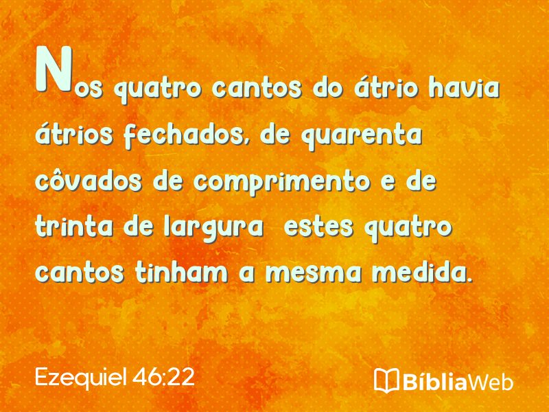 Ezequiel 46:22 em imagem para compartilhar
