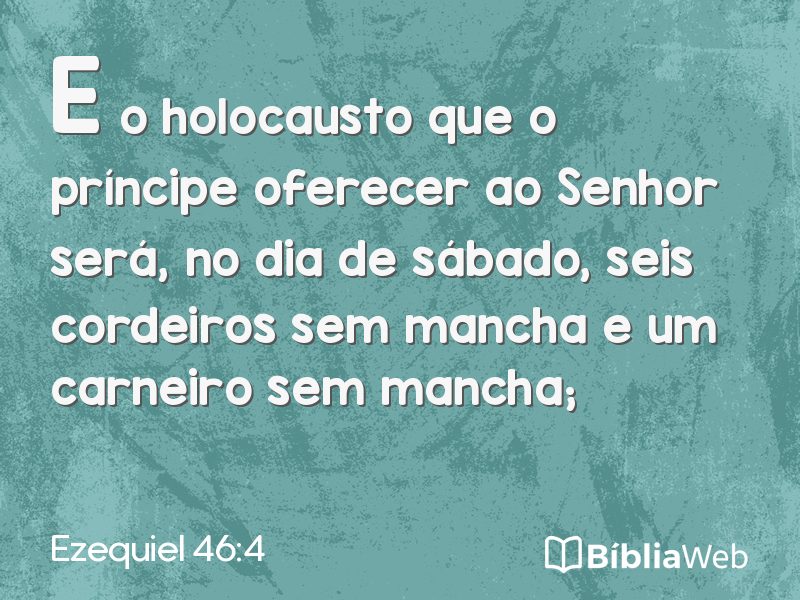 Ezequiel 46:4 em imagem para compartilhar
