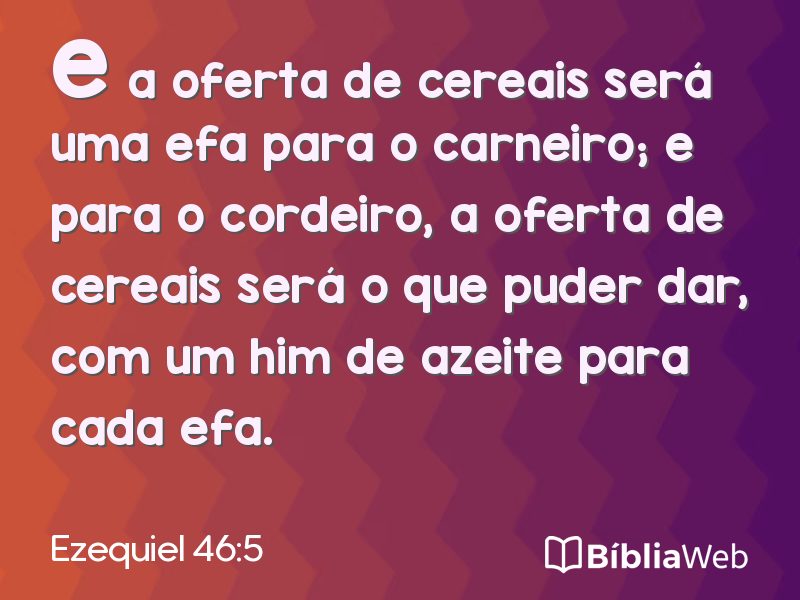 Ezequiel 46:5 em imagem para compartilhar