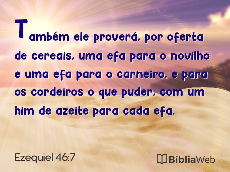 Ezequiel 46:7 em imagem para compartilhar