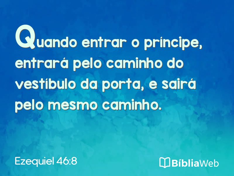 Ezequiel 46:8 em imagem para compartilhar