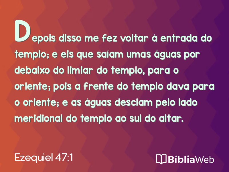Ezequiel 47:1 em imagem para compartilhar