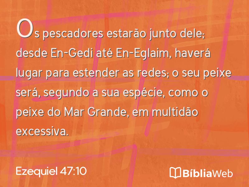Ezequiel 47:10 em imagem para compartilhar