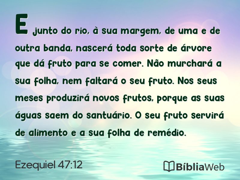 Ezequiel 47:12 em imagem para compartilhar