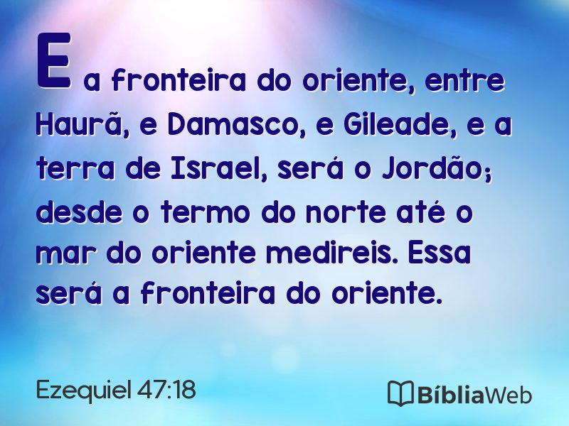 Ezequiel 47:18 em imagem para compartilhar