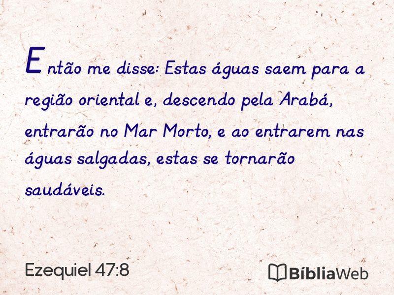 Ezequiel 47:8 em imagem para compartilhar