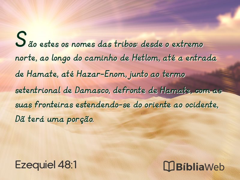 Ezequiel 48:1 em imagem para compartilhar