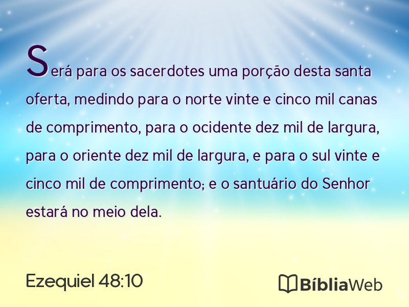 Ezequiel 48:10 em imagem para compartilhar