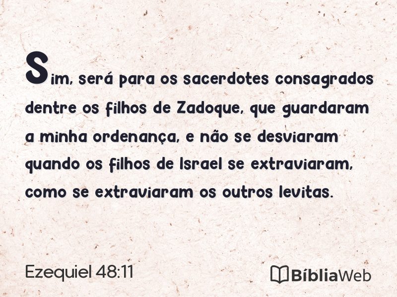 Ezequiel 48:11 em imagem para compartilhar
