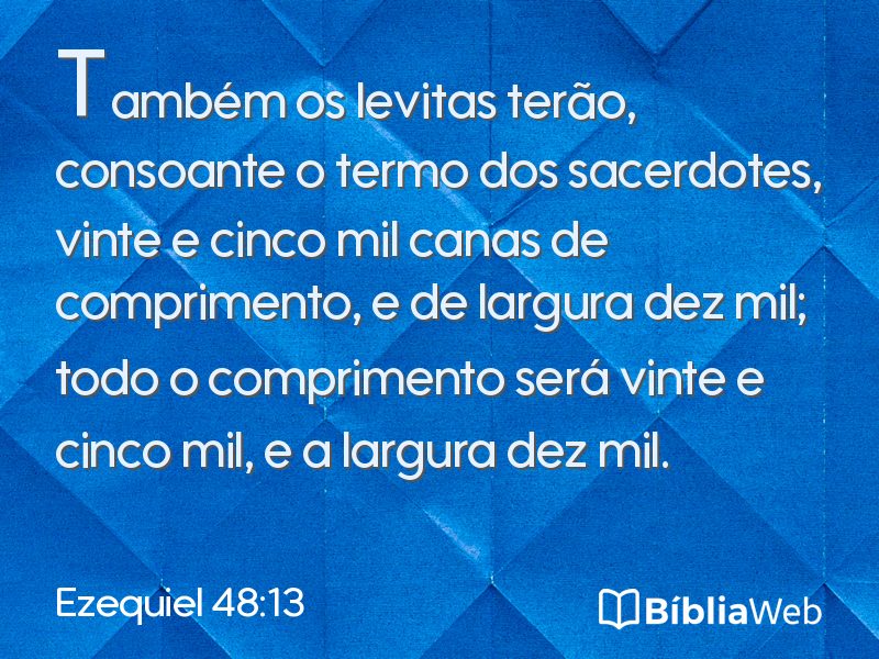Ezequiel 48:13 em imagem para compartilhar
