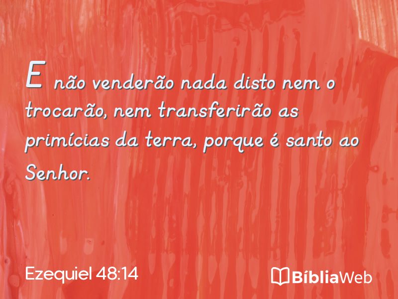 Ezequiel 48:14 em imagem para compartilhar