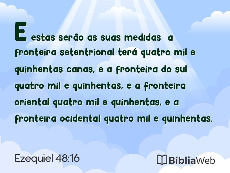 Ezequiel 48:16 em imagem para compartilhar