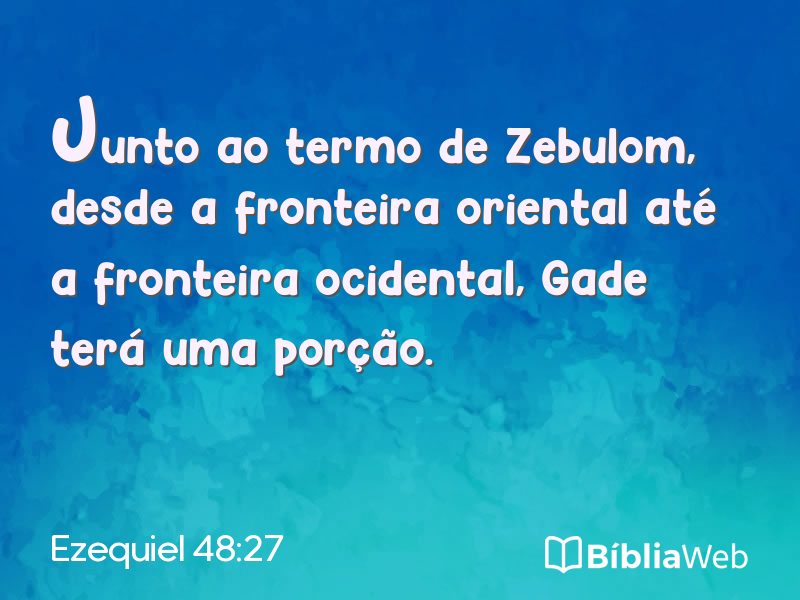Ezequiel 48:27 em imagem para compartilhar