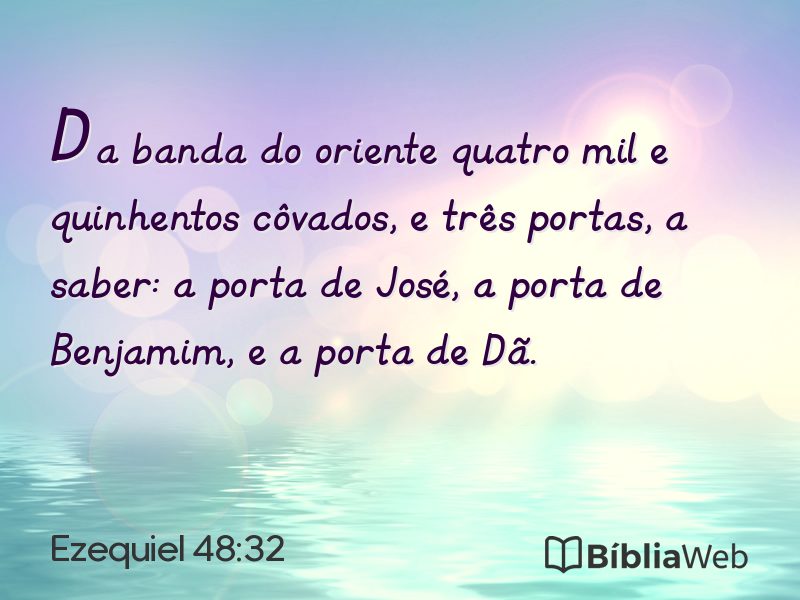Ezequiel 48:32 em imagem para compartilhar