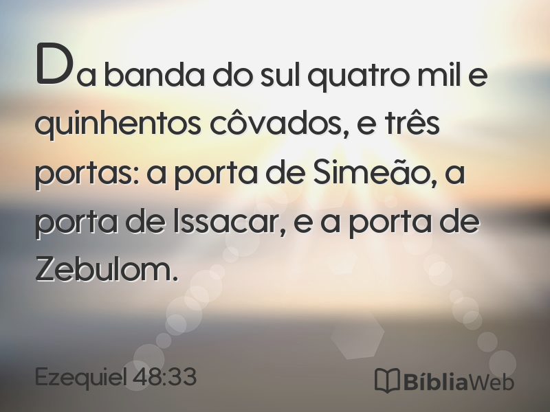 Ezequiel 48:33 em imagem para compartilhar