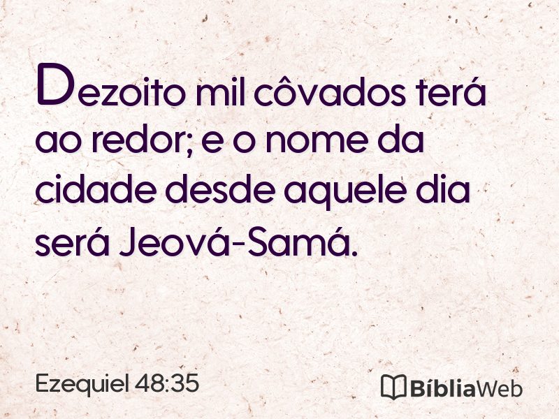 Ezequiel 48:35 em imagem para compartilhar