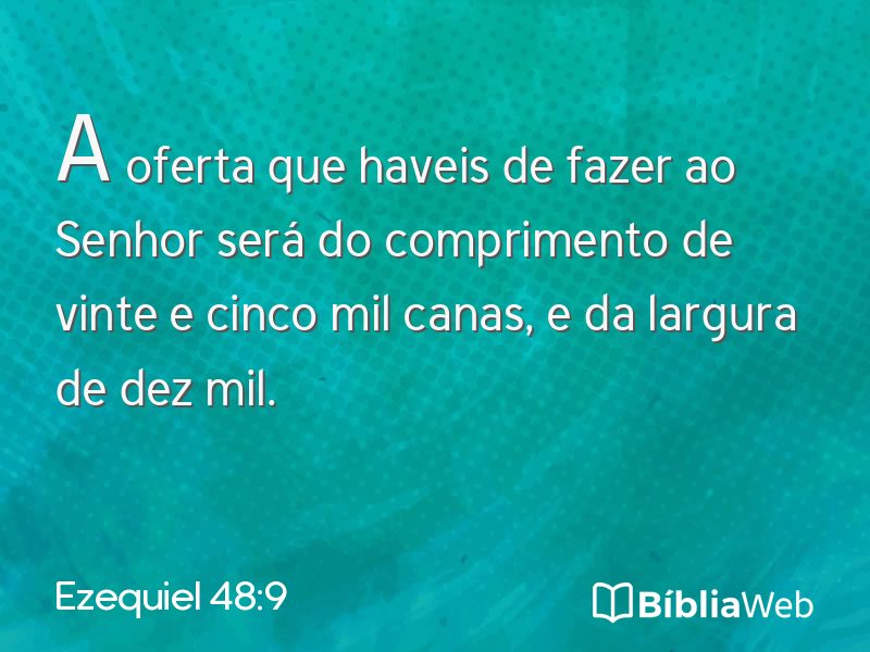 Ezequiel 48:9 em imagem para compartilhar