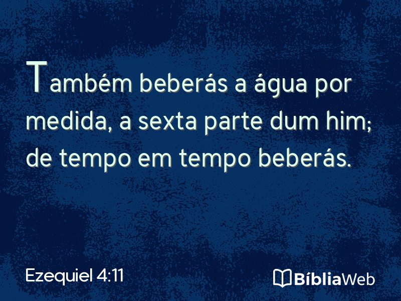 Ezequiel 4:11 em imagem para compartilhar
