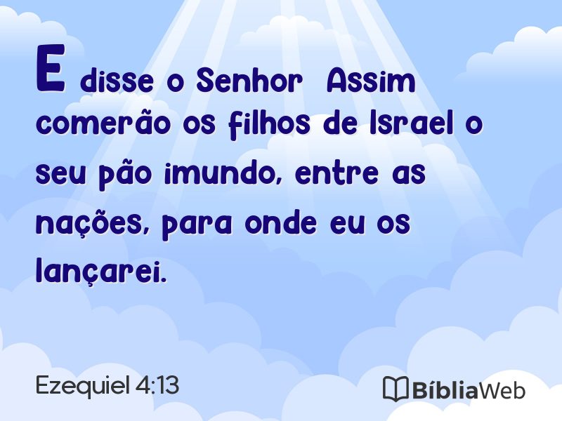 Ezequiel 4:13 em imagem para compartilhar