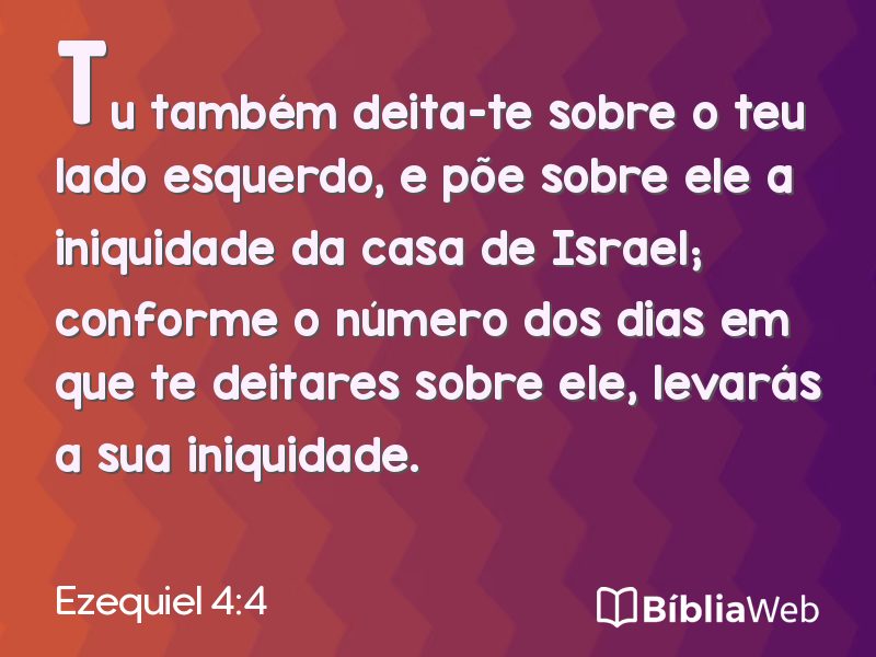 Ezequiel 4:4 em imagem para compartilhar