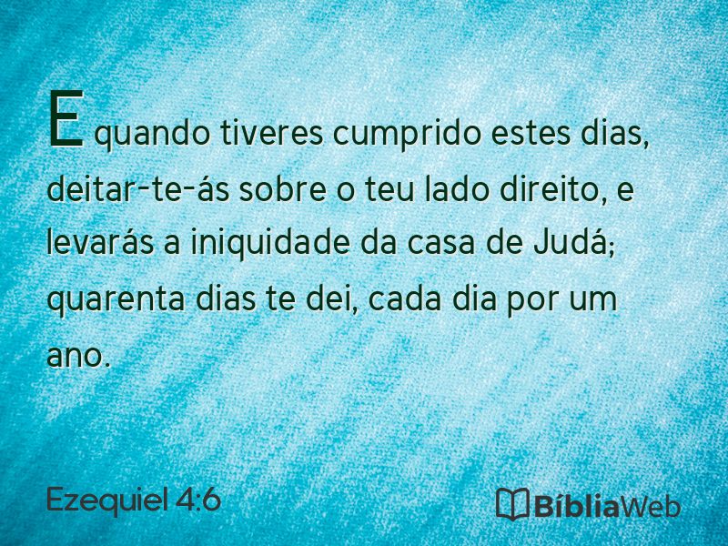 Ezequiel 4:6 em imagem para compartilhar