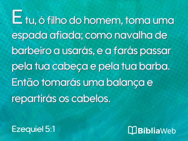 Ezequiel 5:1 em imagem para compartilhar