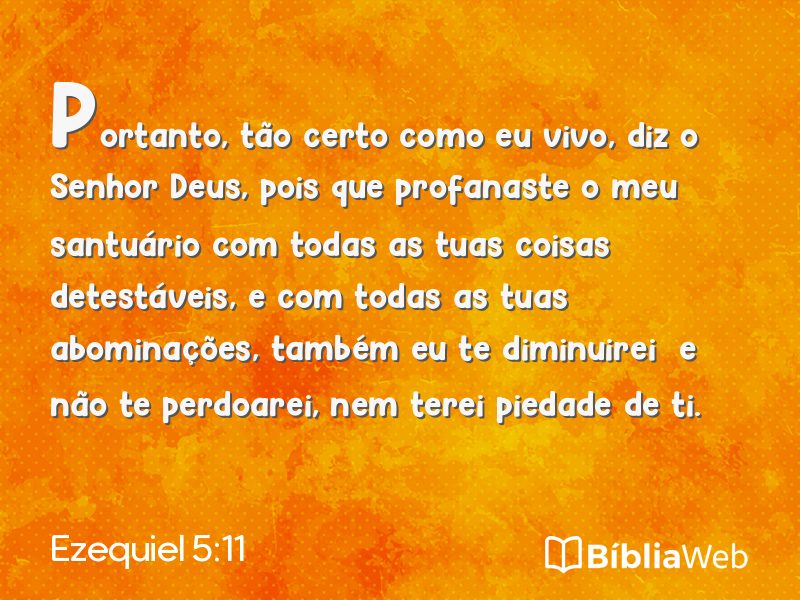 Ezequiel 5:11 em imagem para compartilhar