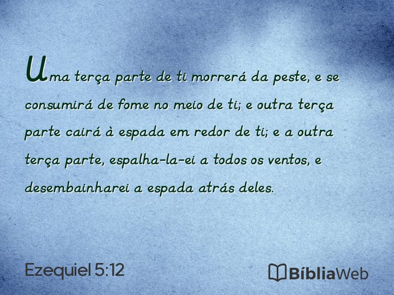 Ezequiel 5:12 em imagem para compartilhar