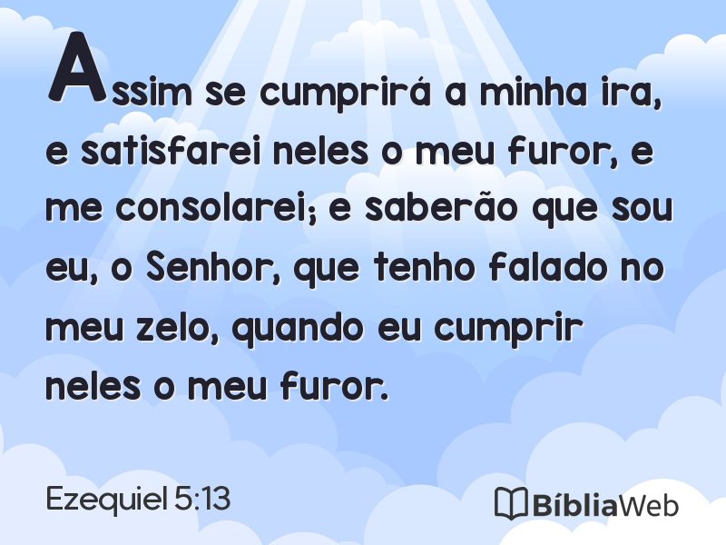 Ezequiel 5:13 em imagem para compartilhar