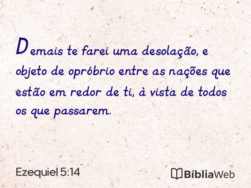 Ezequiel 5:14 em imagem para compartilhar