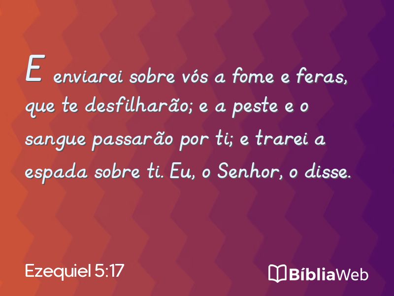 Ezequiel 5:17 em imagem para compartilhar