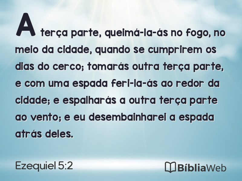 Ezequiel 5:2 em imagem para compartilhar