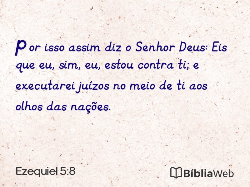 Ezequiel 5:8 em imagem para compartilhar
