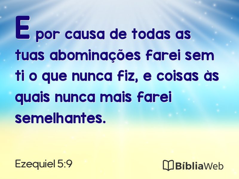 Ezequiel 5:9 em imagem para compartilhar