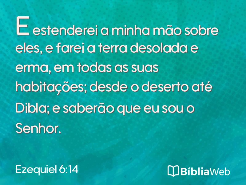 Ezequiel 6:14 em imagem para compartilhar
