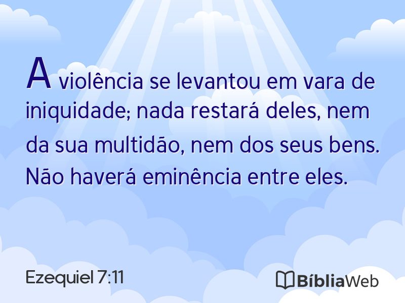 Ezequiel 7:11 em imagem para compartilhar