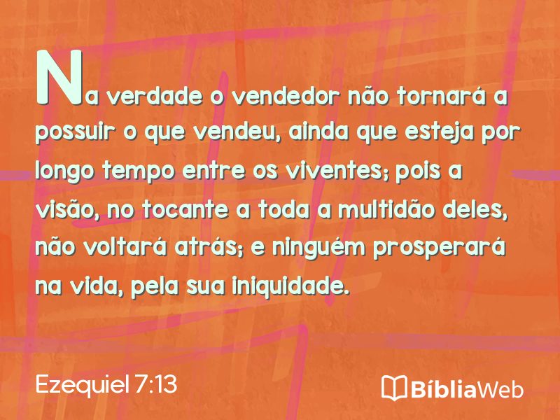Ezequiel 7:13 em imagem para compartilhar