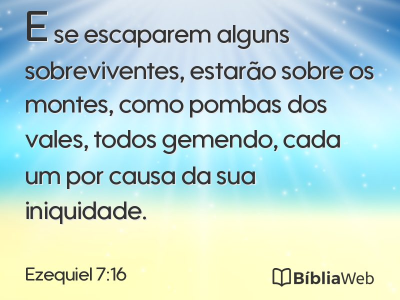 Ezequiel 7:16 em imagem para compartilhar
