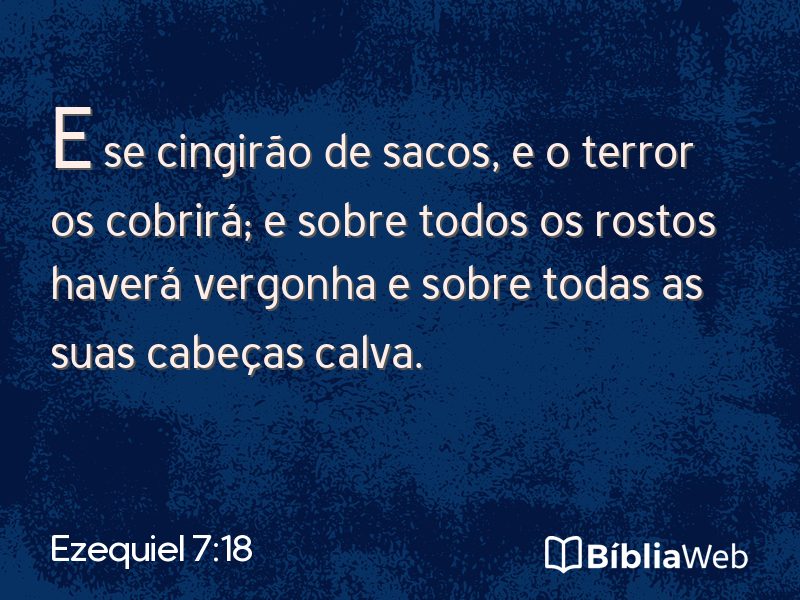 Ezequiel 7:18 em imagem para compartilhar