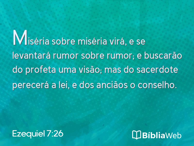 Ezequiel 7:26 em imagem para compartilhar