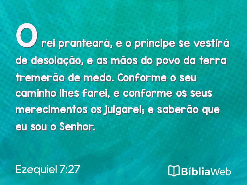 Ezequiel 7:27 em imagem para compartilhar