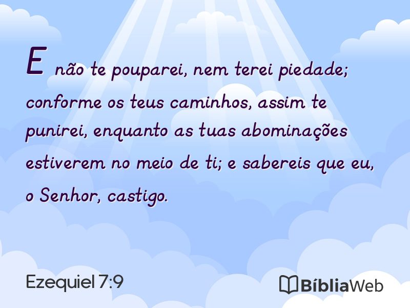Ezequiel 7:9 em imagem para compartilhar