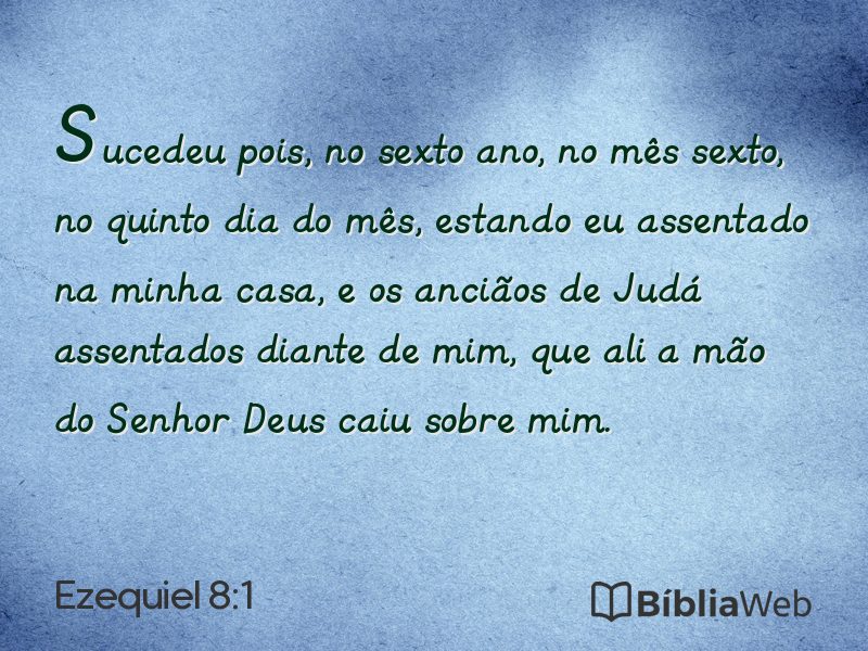 Ezequiel 8:1 em imagem para compartilhar